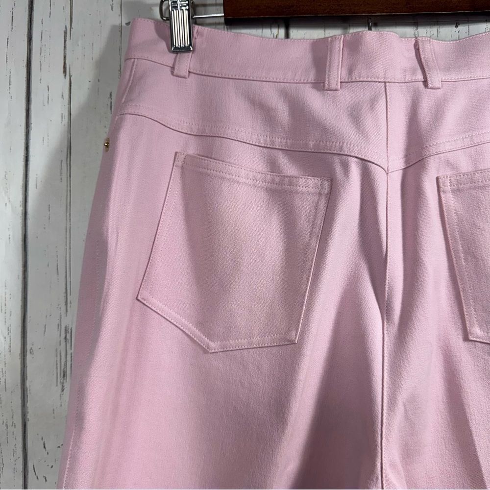 St John Sport Essentials By Marie Gray Stretch Light Pink Crop High Waist Pants - Picture 8 of 15